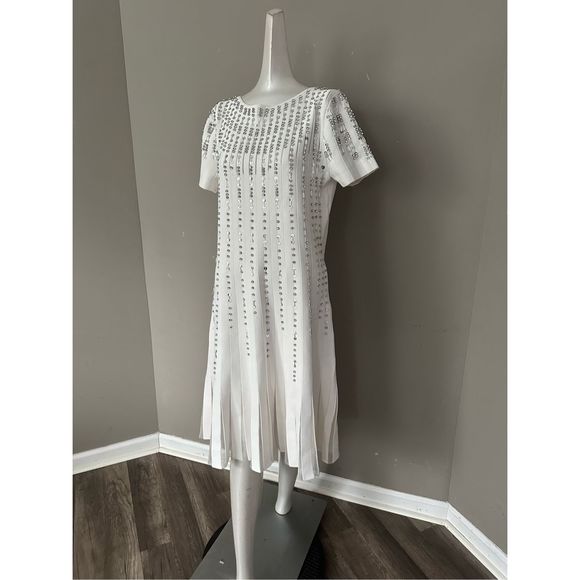 Reem Acra Crystal-Embellished Fit & Flare Dress Size XL $2295 - Picture 8 of 14